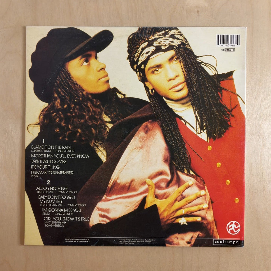 Milli Vanilli – All Or Nothing (The U.S.-Remix Album) – back cover