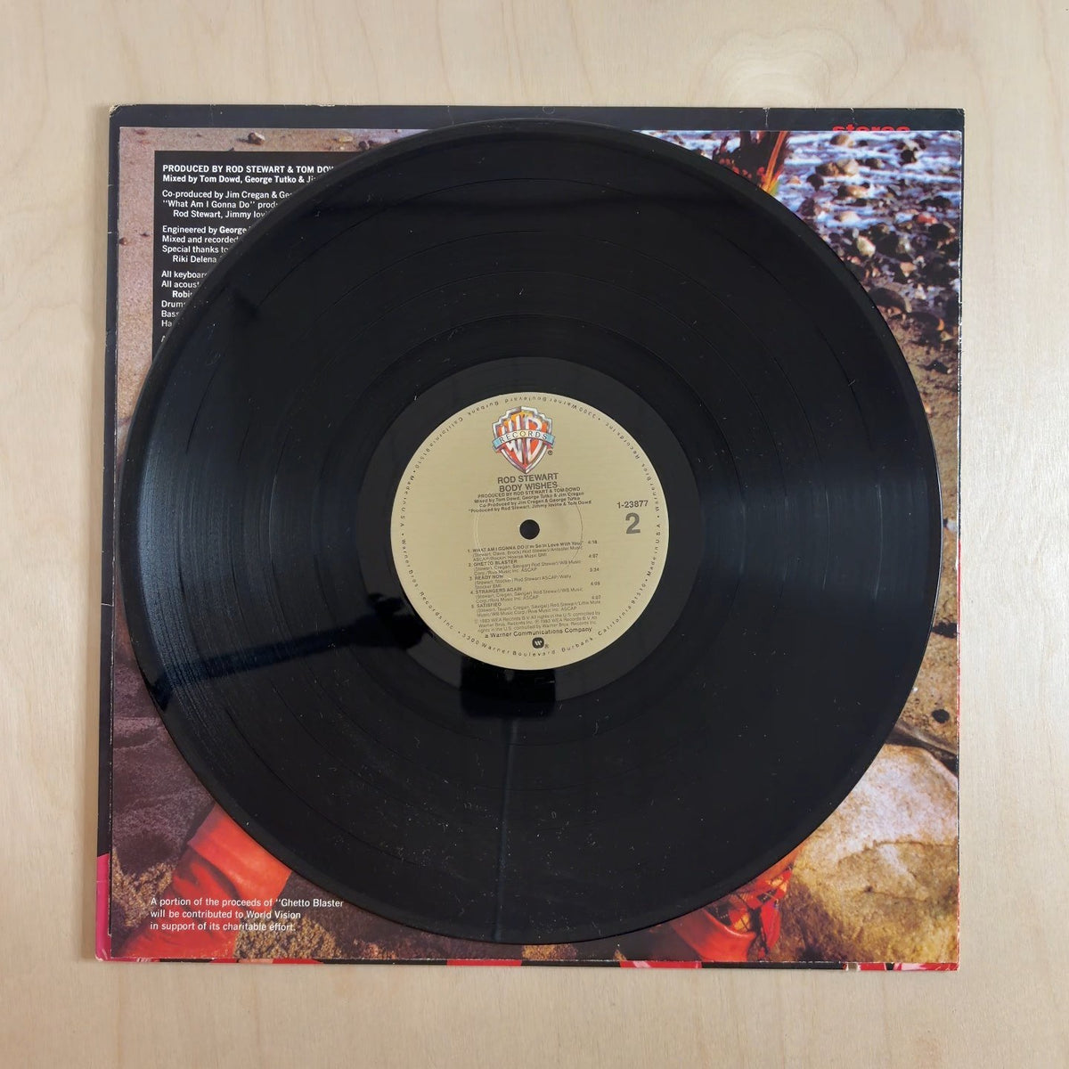 Rod Stewart – Body Wishes – record label
