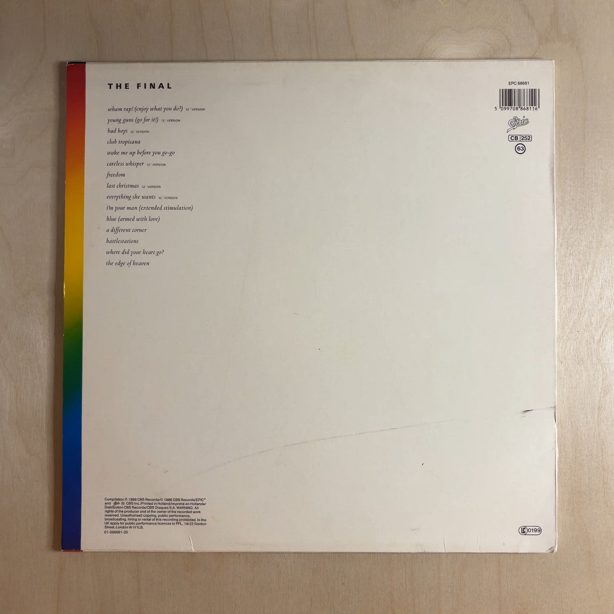 Wham! – The Final – back cover