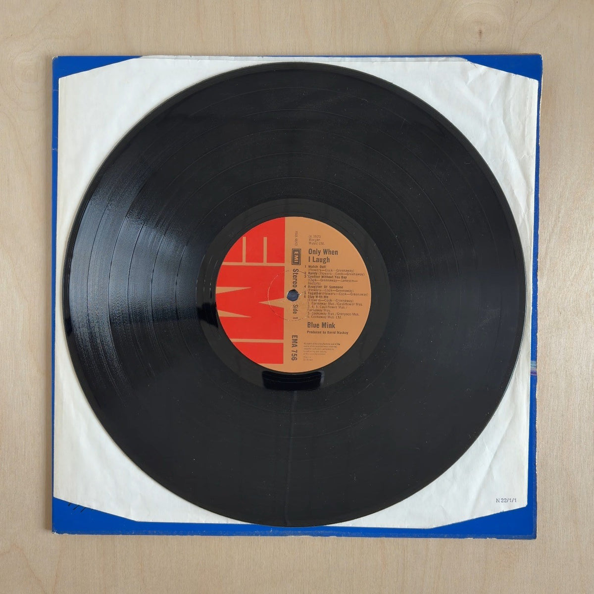 Blue Mink – Only When I Laugh – record label