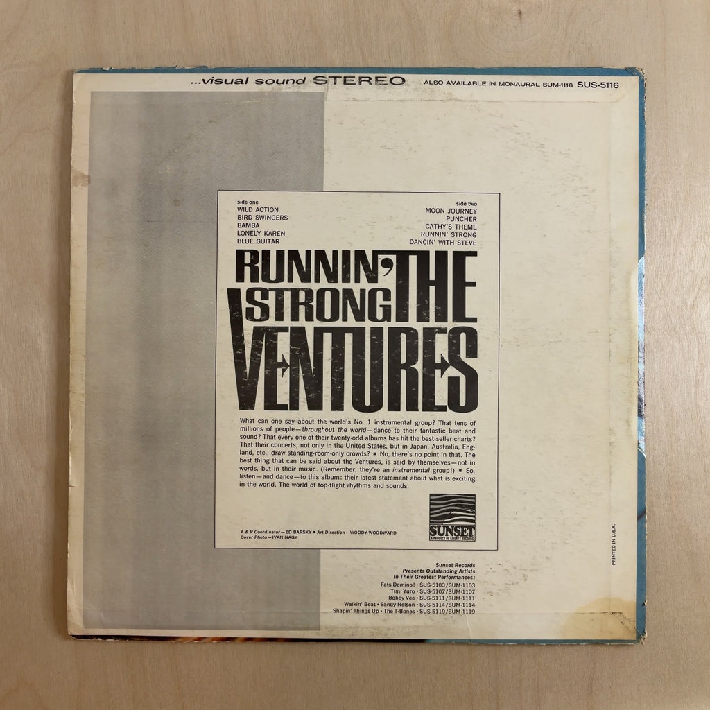 The Ventures – Runnin’ Strong – back cover