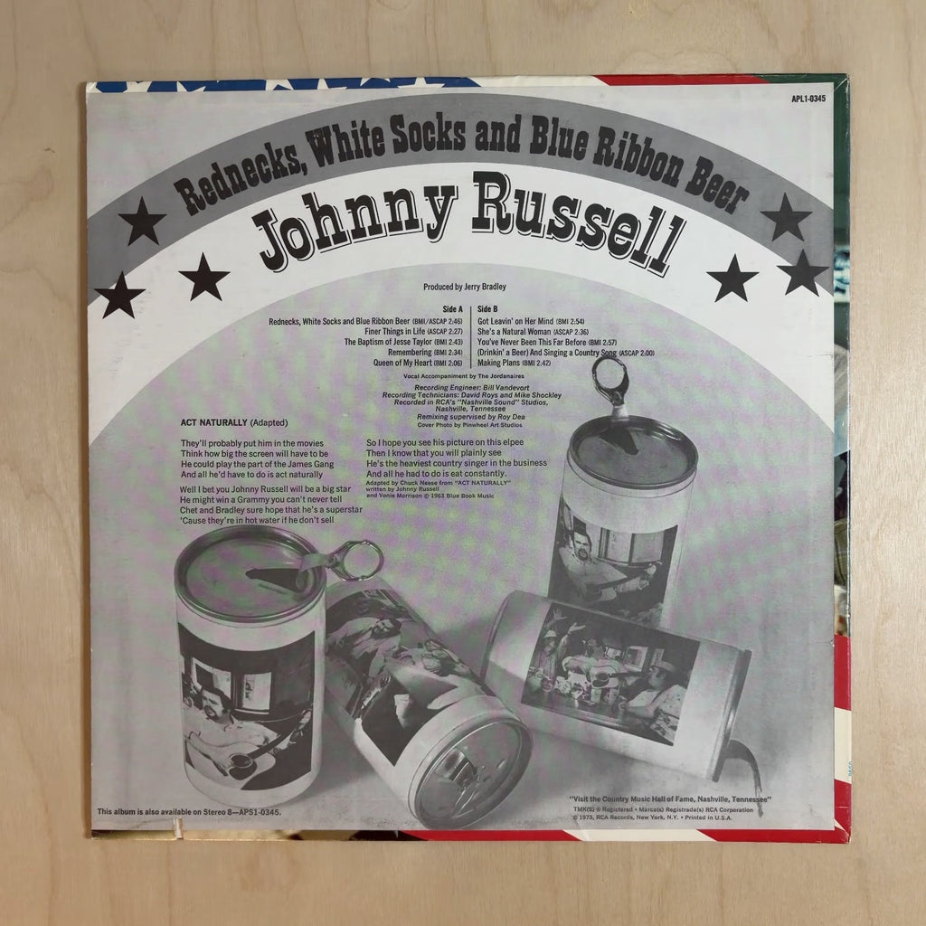 Johnny Russell – Rednecks, White Socks And Blue Ribbon Beer – back cover