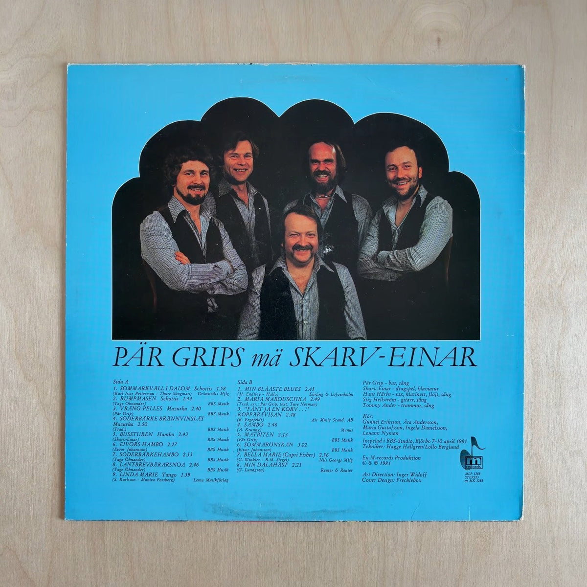 Pär Grips Med Skarv-Einar – Fånt Ja En Körv, Så Hupper Ja I älva – back cover