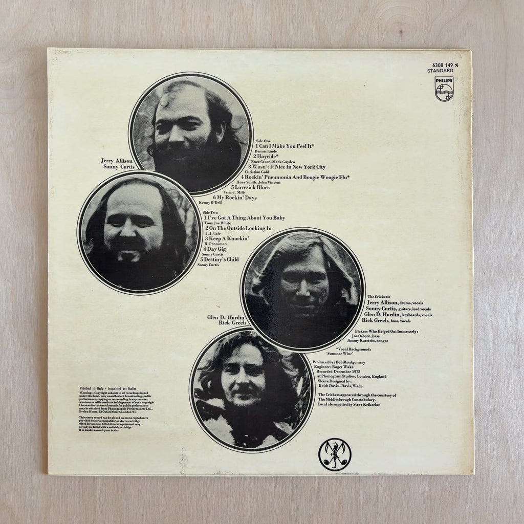 The Crickets – Bubblegum, Bop, Ballad And Boogies – back cover