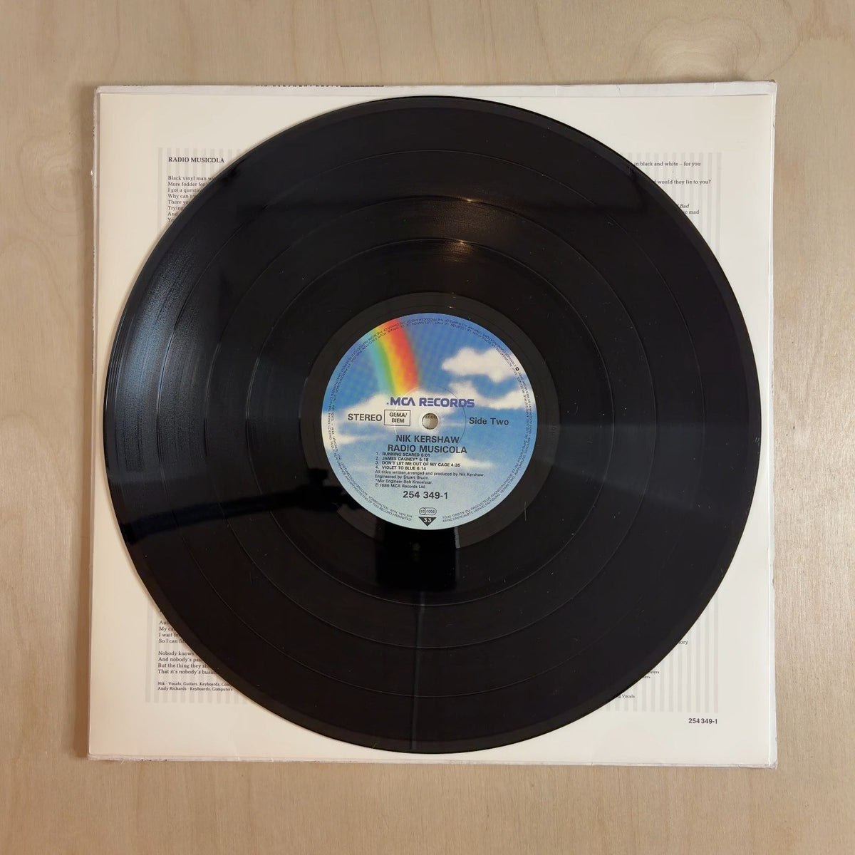 Nik Kershaw – Radio Musicola – record label