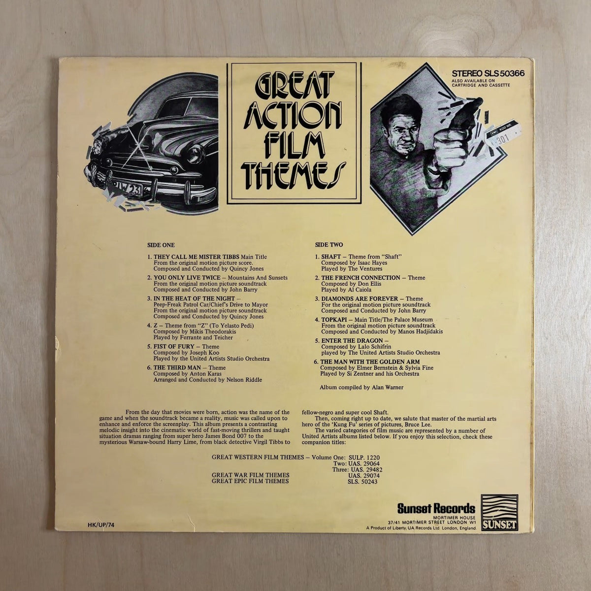 Various – Great Action Film Themes – back cover