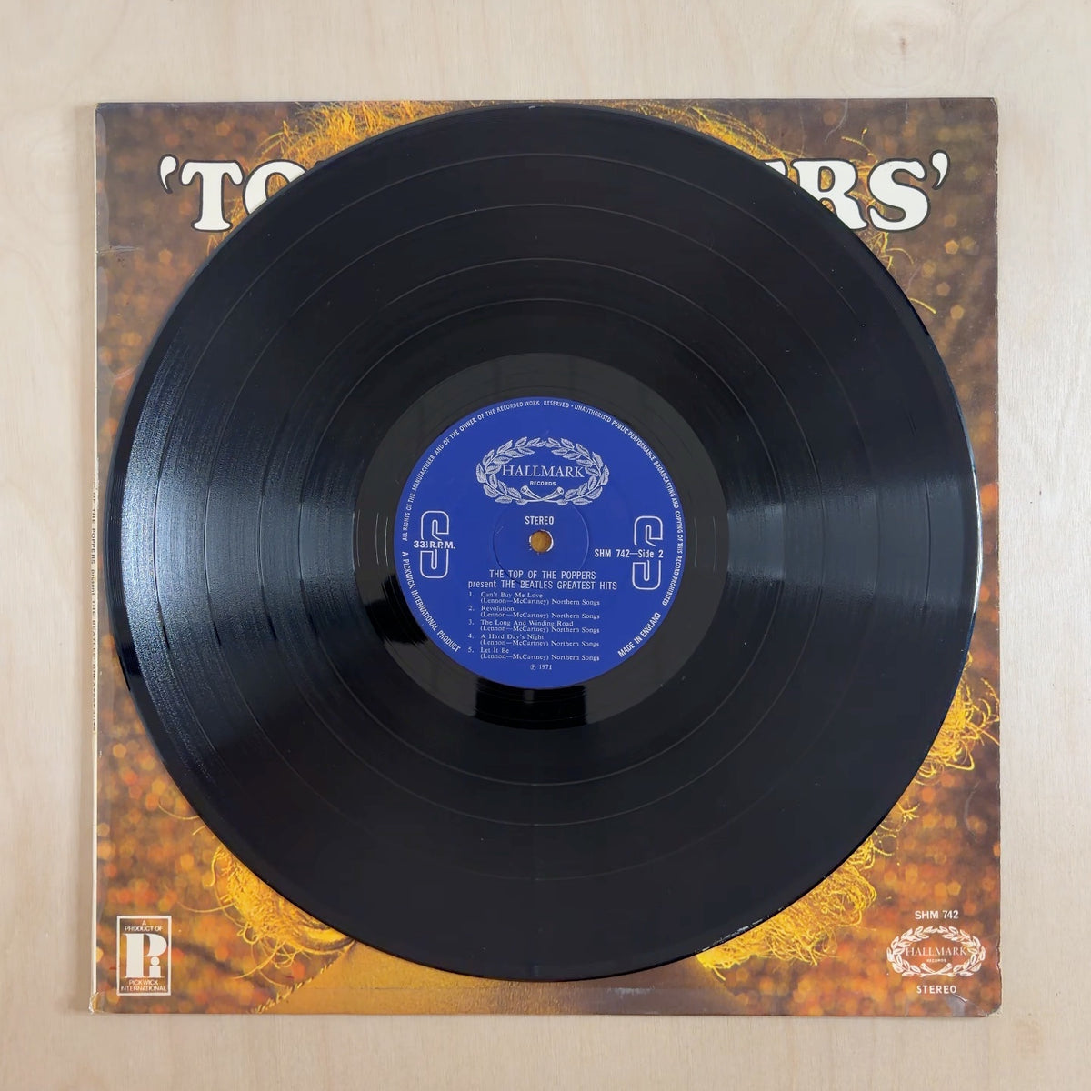 The Top Of The Poppers – The 'Top Of The Poppers' Present The Beatles Golden Hits – record label