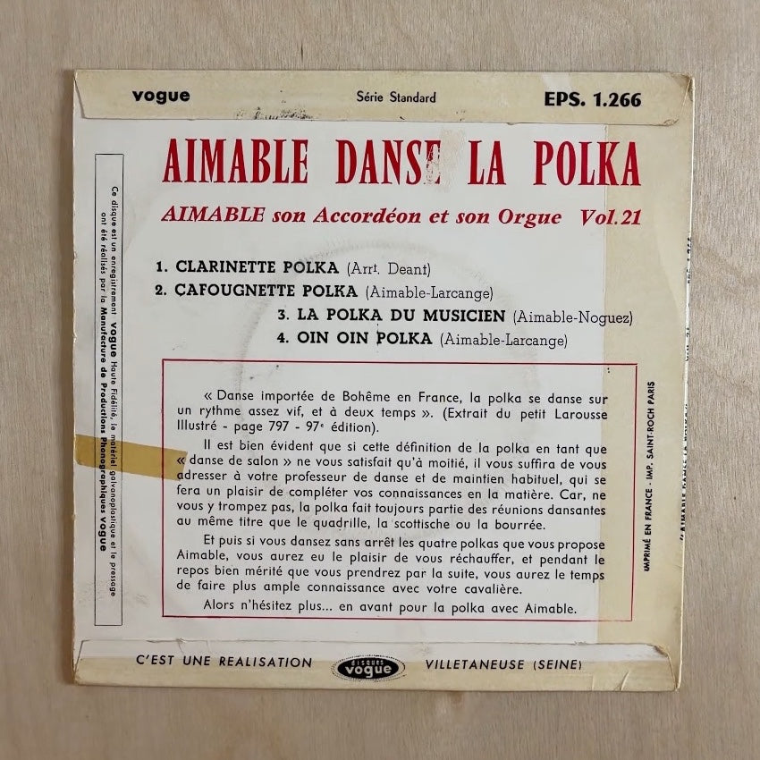 Aimable – Aimable Danse La Polka – back cover