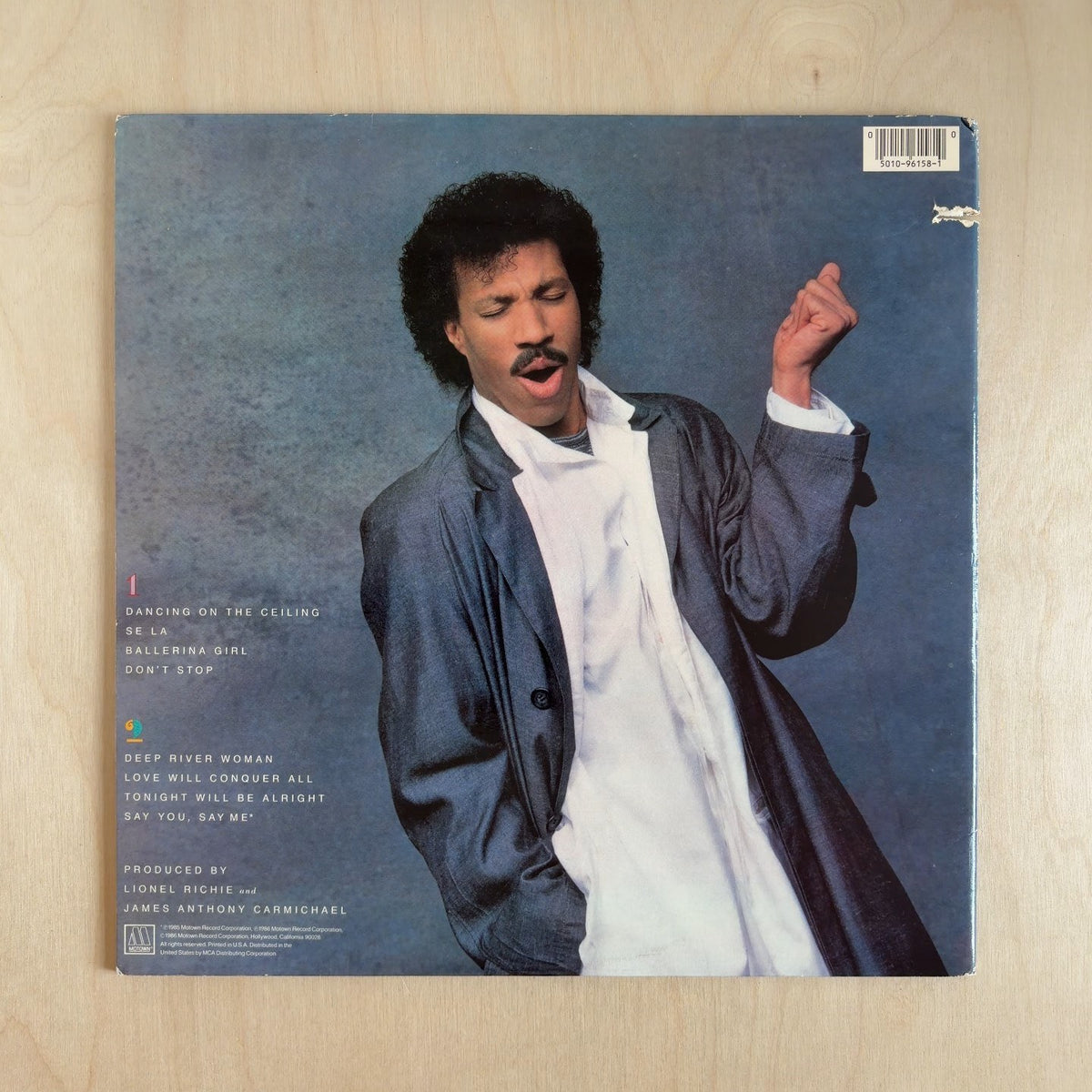 Lionel Richie – Dancing On The Ceiling – back cover