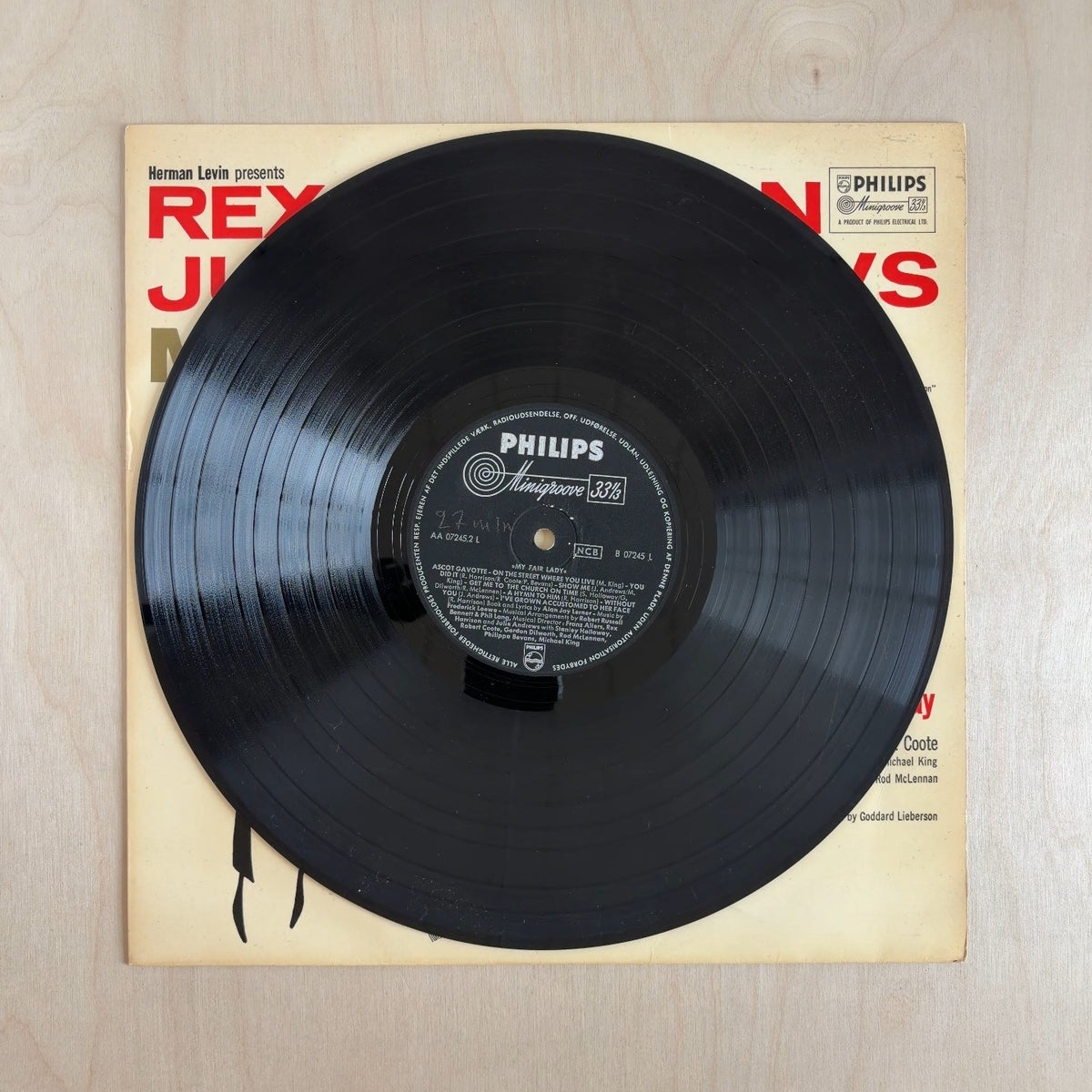 Rex Harrison, Julie Andrews – My Fair Lady – record label