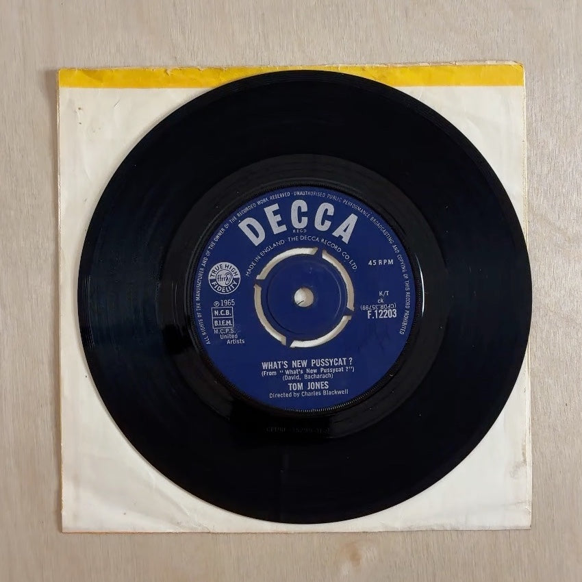 Tom Jones – What's New Pussycat? / The Rose – record label