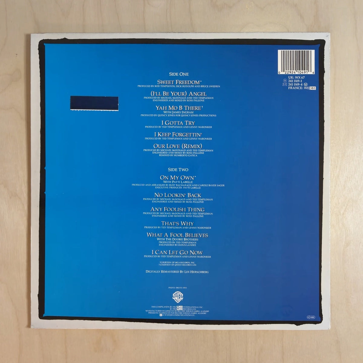 Michael McDonald – Sweet Freedom (The Best Of Michael McDonald) – back cover