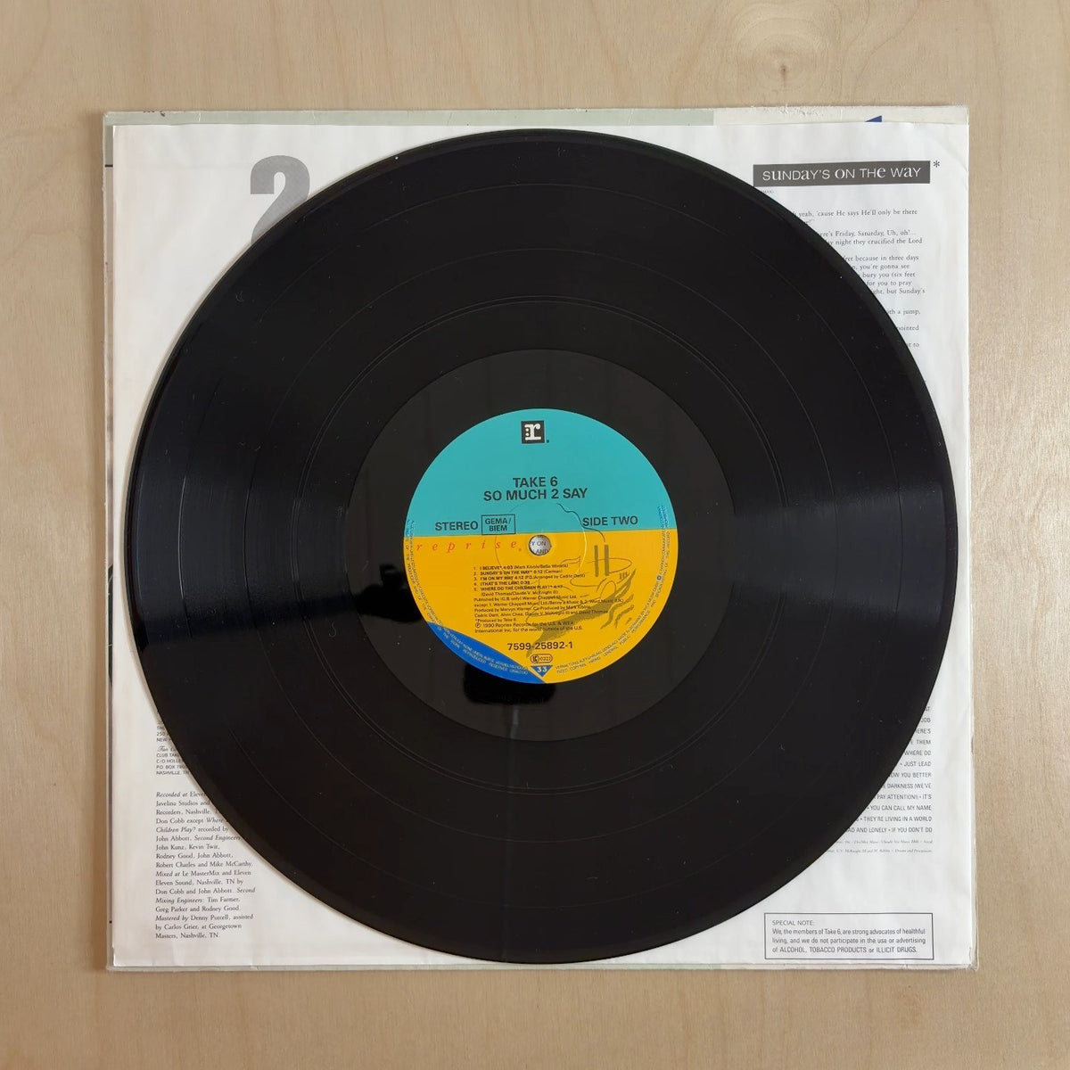 Take 6 – So Much 2 Say – record label