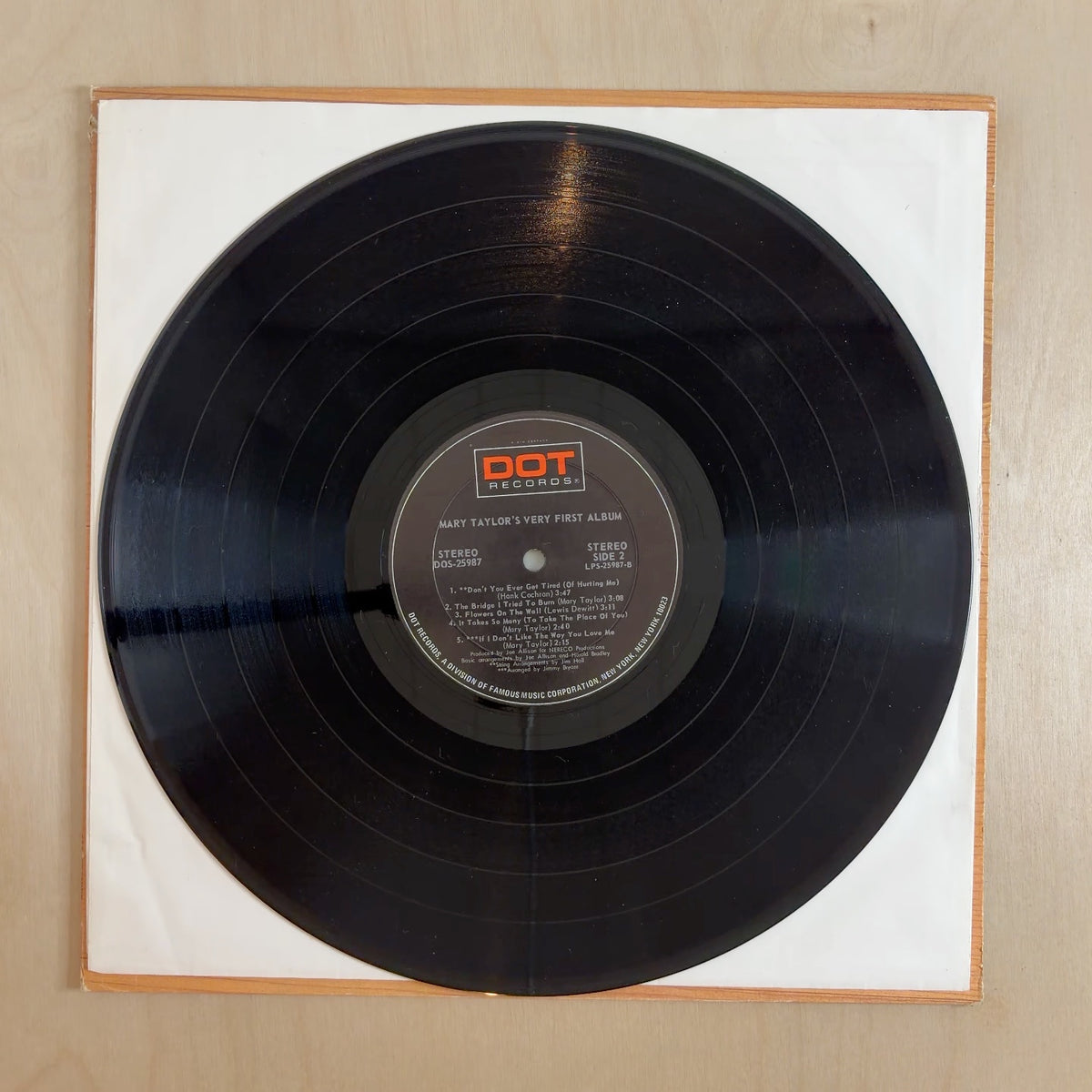 Mary Taylor – Mary Taylor's Very First Album – record label