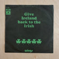 Wings – Give Ireland Back To The Irish – front cover