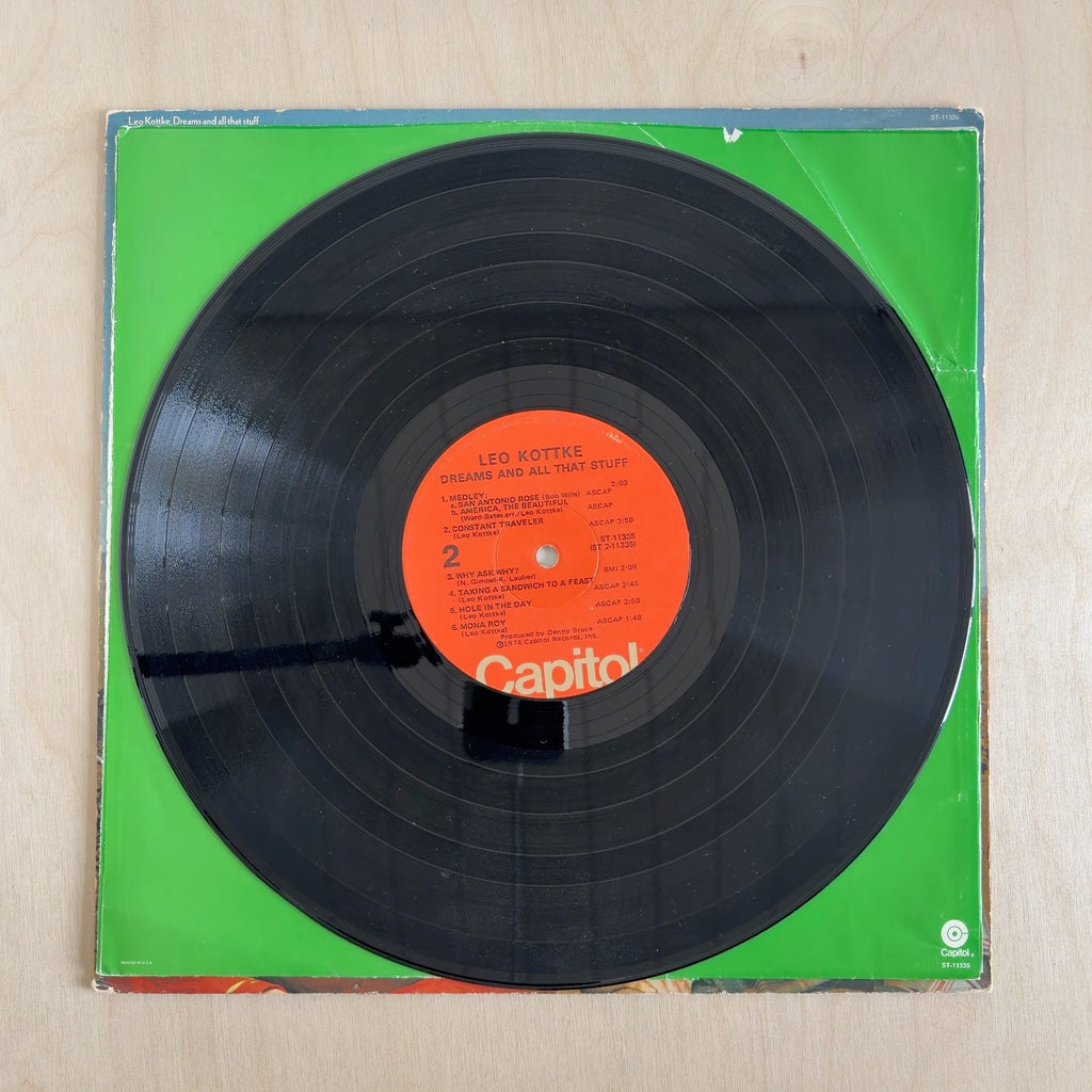 Leo Kottke – Dreams And All That Stuff – record label