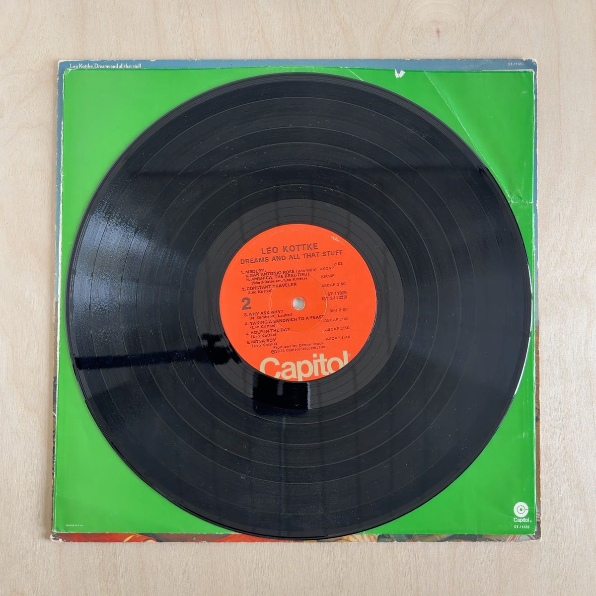 Leo Kottke – Dreams And All That Stuff – record label