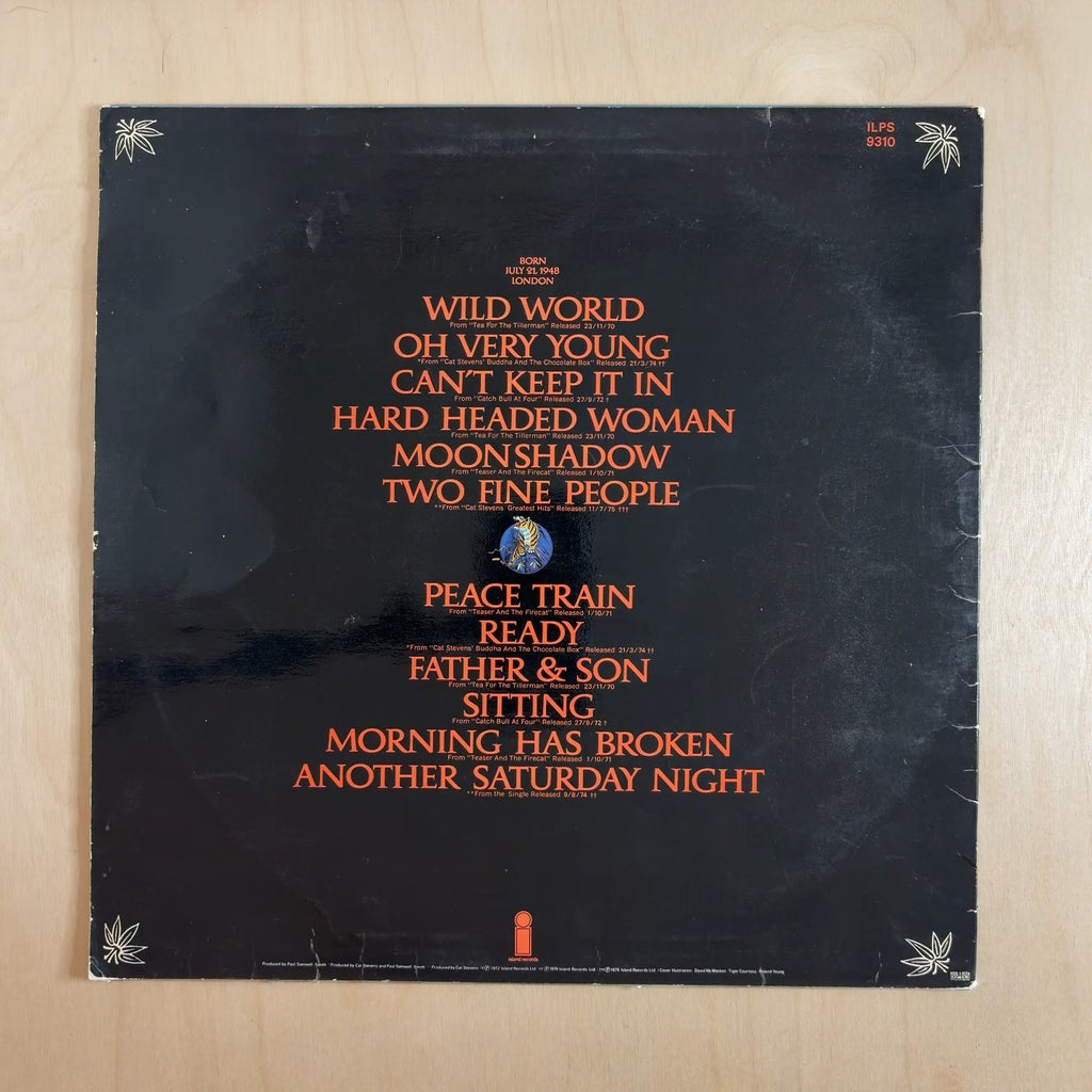 Cat Stevens – Greatest Hits – back cover